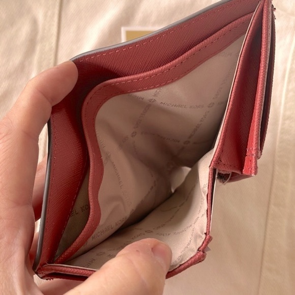 Brand New Michael Kors Genuine Leather Medium Slim Wallet Terracotta - Picture 13 of 15